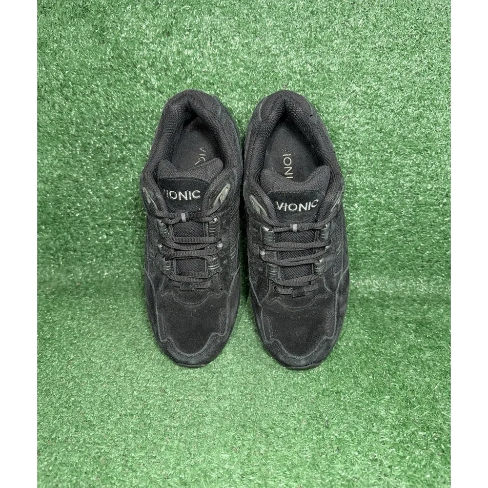 Vionic Shoes Womens Size 9 Walker Black Suede Walking Orthotic Support Sneakers